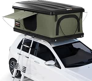 TentBox - Tente de Toit Classic - pour 2 Personnes - Camping en Voiture Toutes Saisons - Adaptable À LA Plupart des Voitures - Ouverture assistée au gaz, Installation en 60 Secondes