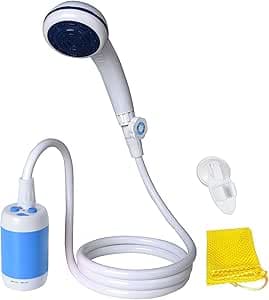 Laserbeak Douche Portable Douche de Camping avec Tête de Douche Vanne D'arrêt et Batterie 4800mAH intégrée