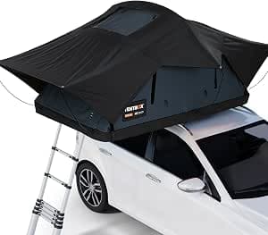 TentBox Lite - Tente de toit de voiture TentBox - Camping en voiture toutes saisons - Tente de toit ADAPTABLE À LA PLUPART DES VOITURES - Design premium à dépliage rapide, Installation en 30 secondes.