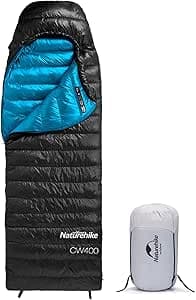 Naturehike Sac de Couchage en Duvet Ultra léger et Portable - Sac de Couchage d'hiver 4 Saisons pour Adultes et Enfants - Camping en Plein air - Randonnée - Voyage avec Sac de Compression 650 FP